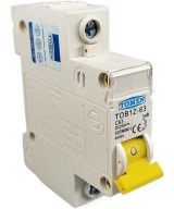 Breaker DC 1 polo MCB TOMZN Curva C Corriente Continua 250V 10-63A
