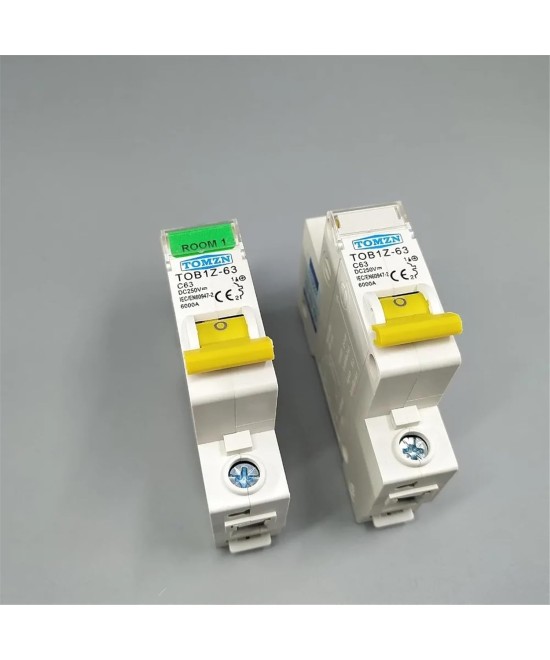 Breaker DC 1 polo MCB TOMZN Curva C Corriente Continua 250V 10-63A