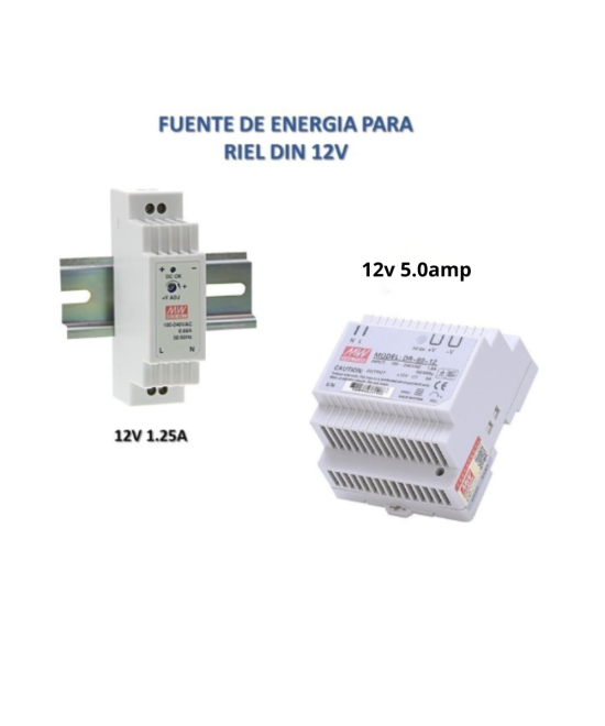 Fuente de Energia para Riel Din 12V