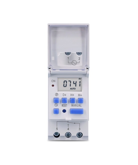 Temporizador Digital Programable Semanal Monofasico 15A para Riel TOMZN 110/220/12vDIN  AHC15A