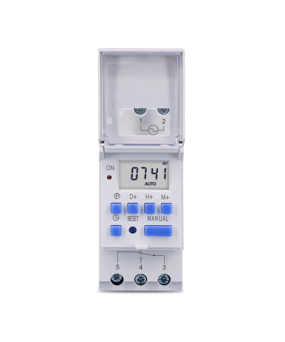 Temporizador Digital Programable Semanal Monofasico 15A para Riel TOMZN 110/220/12vDIN  AHC15A