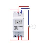 Temporizador Digital Programable Semanal Monofasico 15A para Riel TOMZN 110/220/12vDIN  AHC15A
