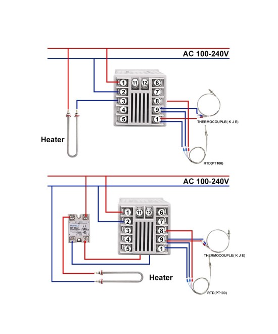 Controlador de temperatura Termostato TOMZN 220VAC TOTC4S