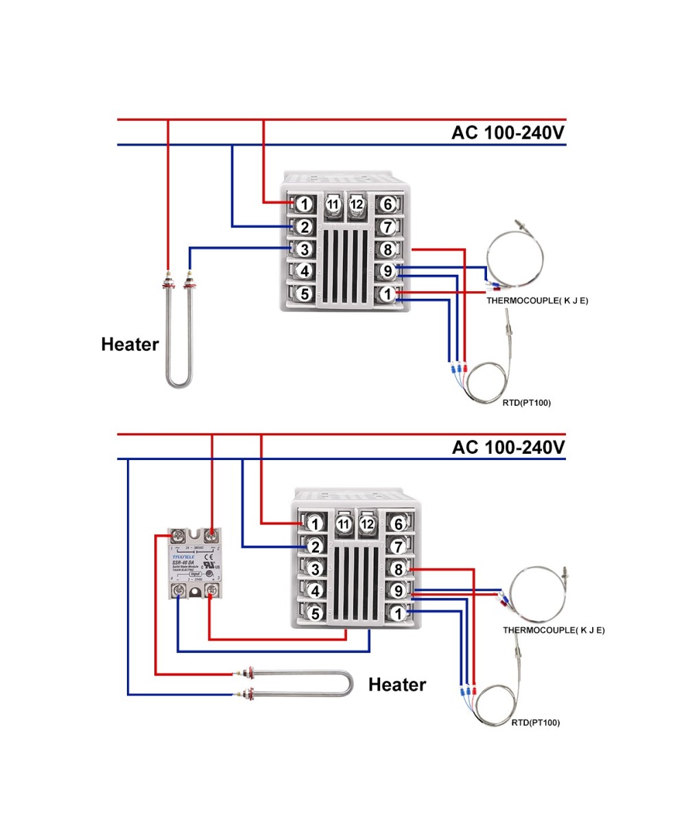 Controlador de temperatura Termostato TOMZN 220VAC TOTC4S