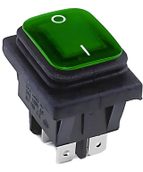 Interruptor impermeable KCD4 6 pines, AC220V 2 posiciones, 30A, con luz