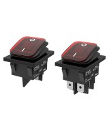 Interruptor impermeable KCD4 6 pines, AC220V 2 posiciones, 30A, con luz