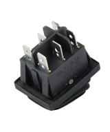 Interruptor impermeable KCD4 6 pines, 3 posiciones, 16A, negro