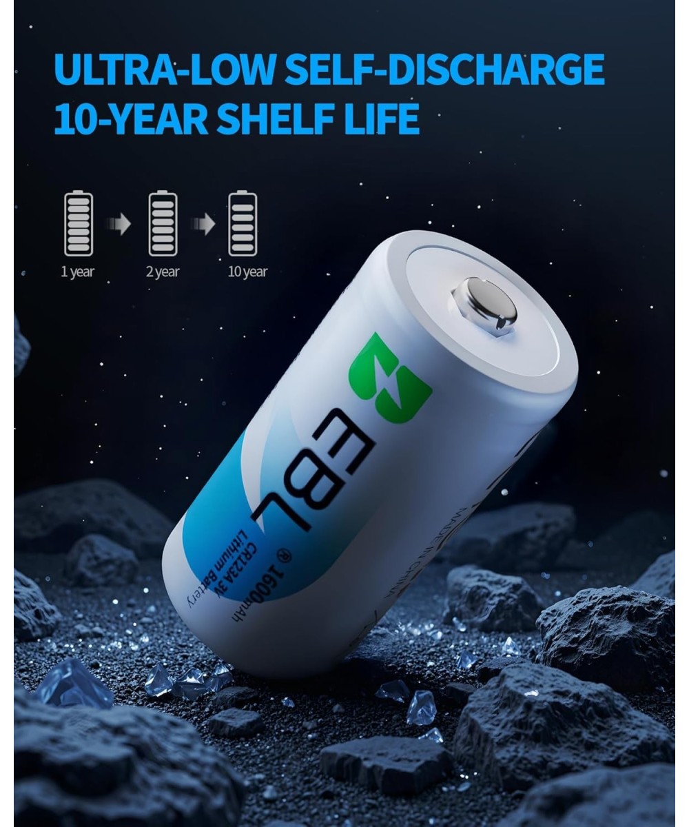 Bateria No recargable de iones de litio EBL CR123a de 1600mAh