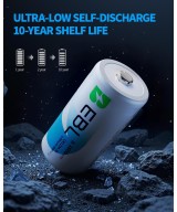 Bateria No recargable de iones de litio EBL CR123a de 1600mAh