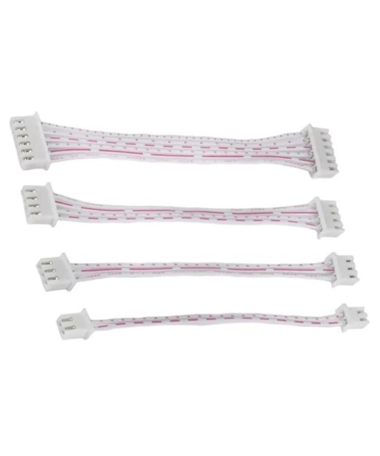 Terminal con conector hembra XH2.54 de 20cm, JST 2,54mm, cable rojo y blanco 2 - 5 pines, 26AWG