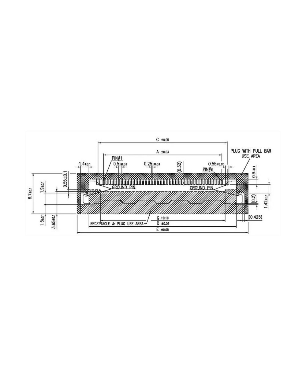 Conector FPC hembra para pantalla LCD/EDP  0.5mm