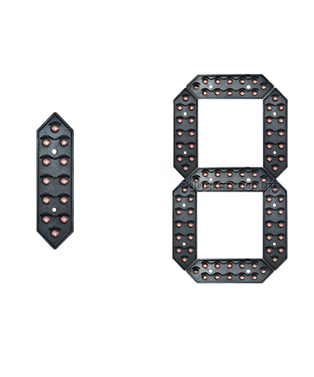 Panel led digital de 7 segmentos de 8 pulgadas azul/verde