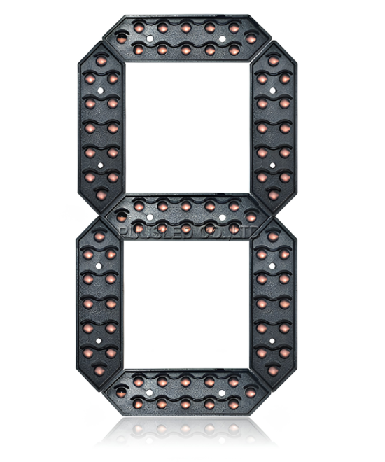 Panel led digital de 7 segmentos de 8 pulgadas azul/verde