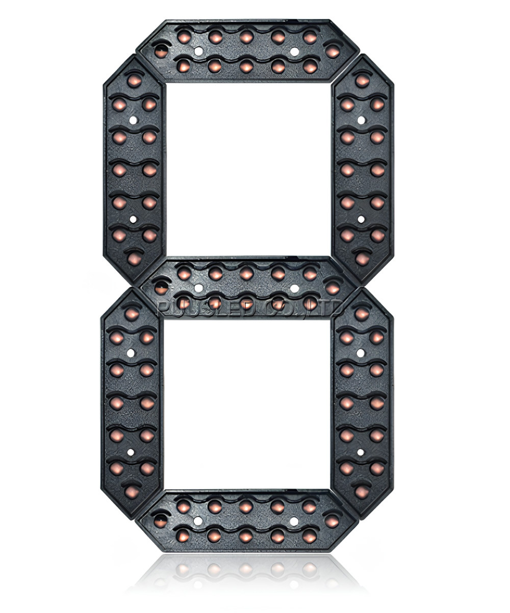Panel led digital de 7 segmentos de 8 pulgadas azul/verde