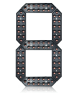Panel led digital de 7 segmentos de 8 pulgadas azul/verde