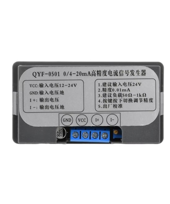 Generador de señal de corriente CC 12-24V 0/4-20mA QYF-0501