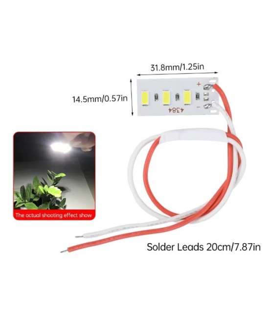 Panel LED SMD 5730 de alto brillo de 5V 1.5W con cable
