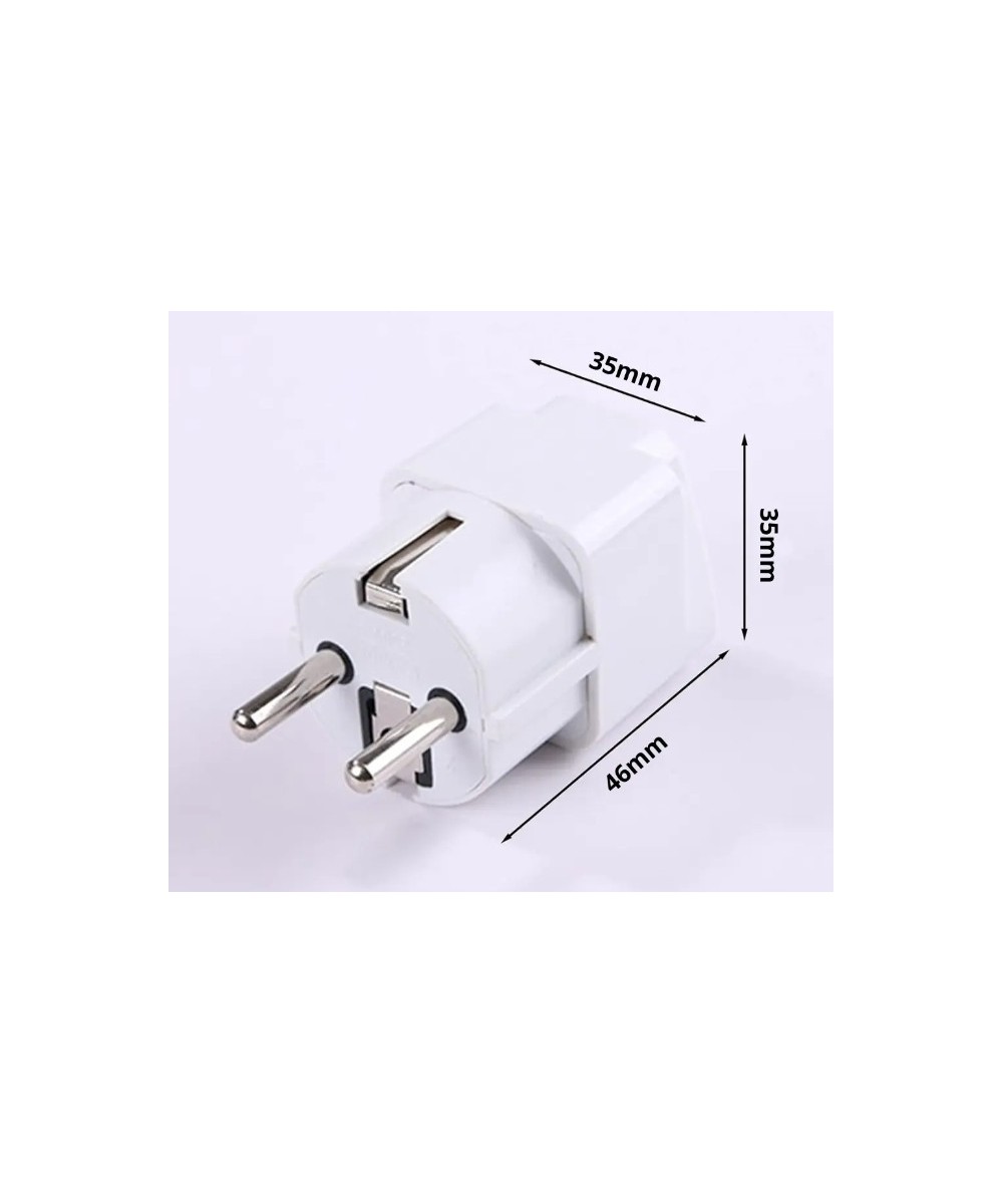 Adaptador de enchufe electrico de americano a europeo redondo