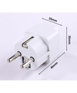 Adaptador de enchufe electrico de americano a europeo redondo