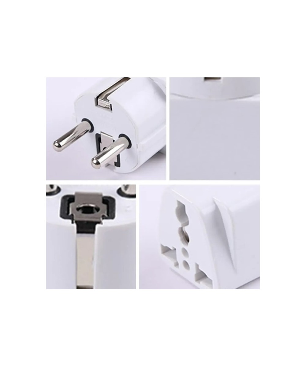 Adaptador de enchufe electrico de americano a europeo redondo