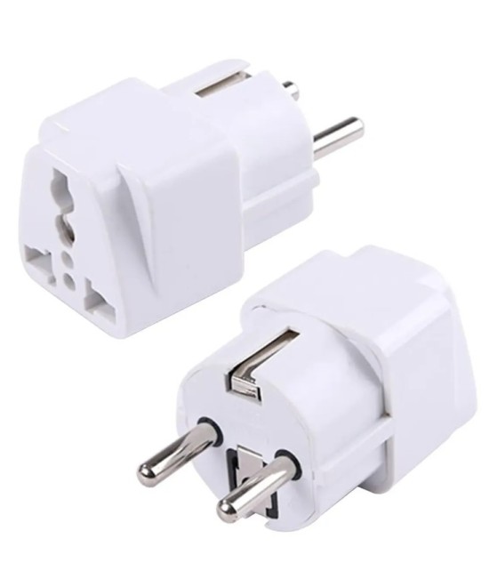Adaptador de enchufe electrico de americano a europeo redondo