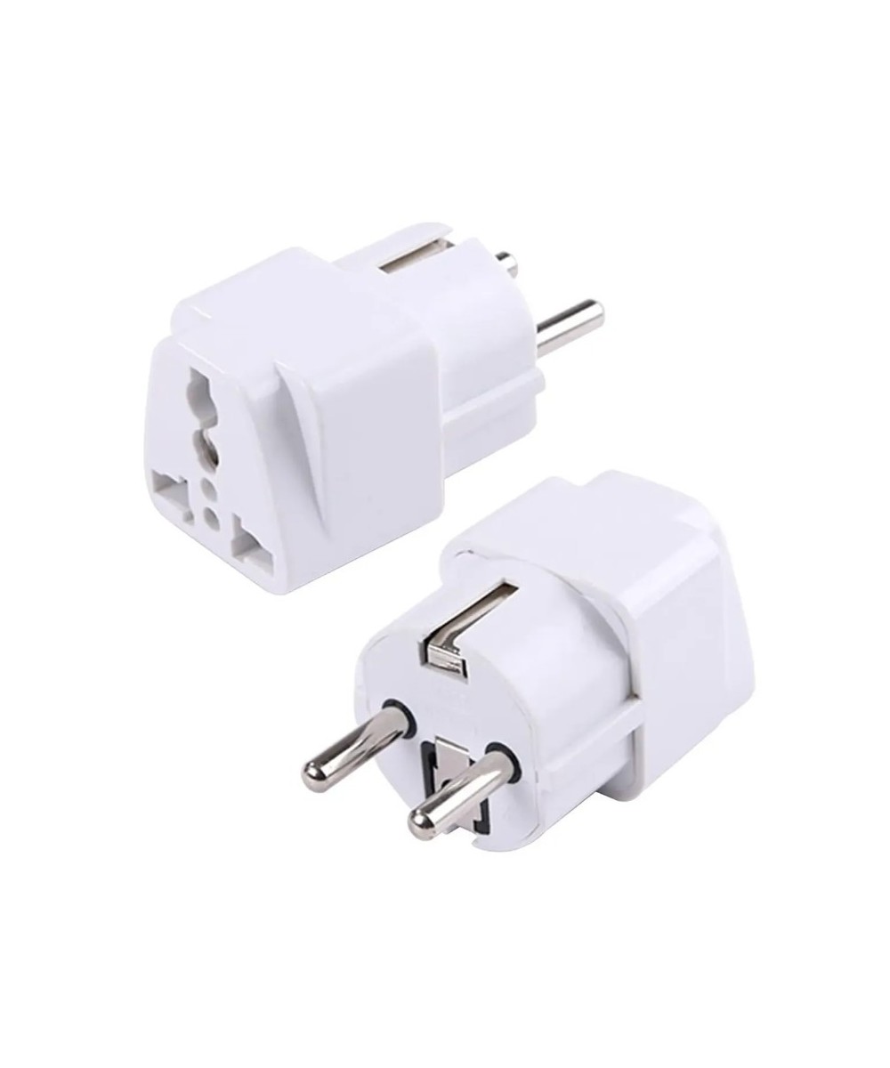 Adaptador de enchufe electrico de americano a europeo redondo