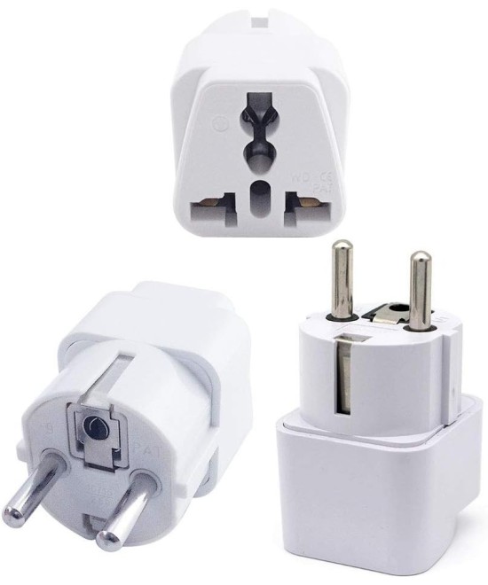 Adaptador de enchufe electrico de americano a europeo redondo