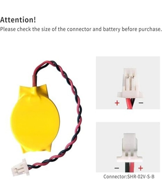 BATERIA CR2032 CON CABLE CONECTOR 2 PINES