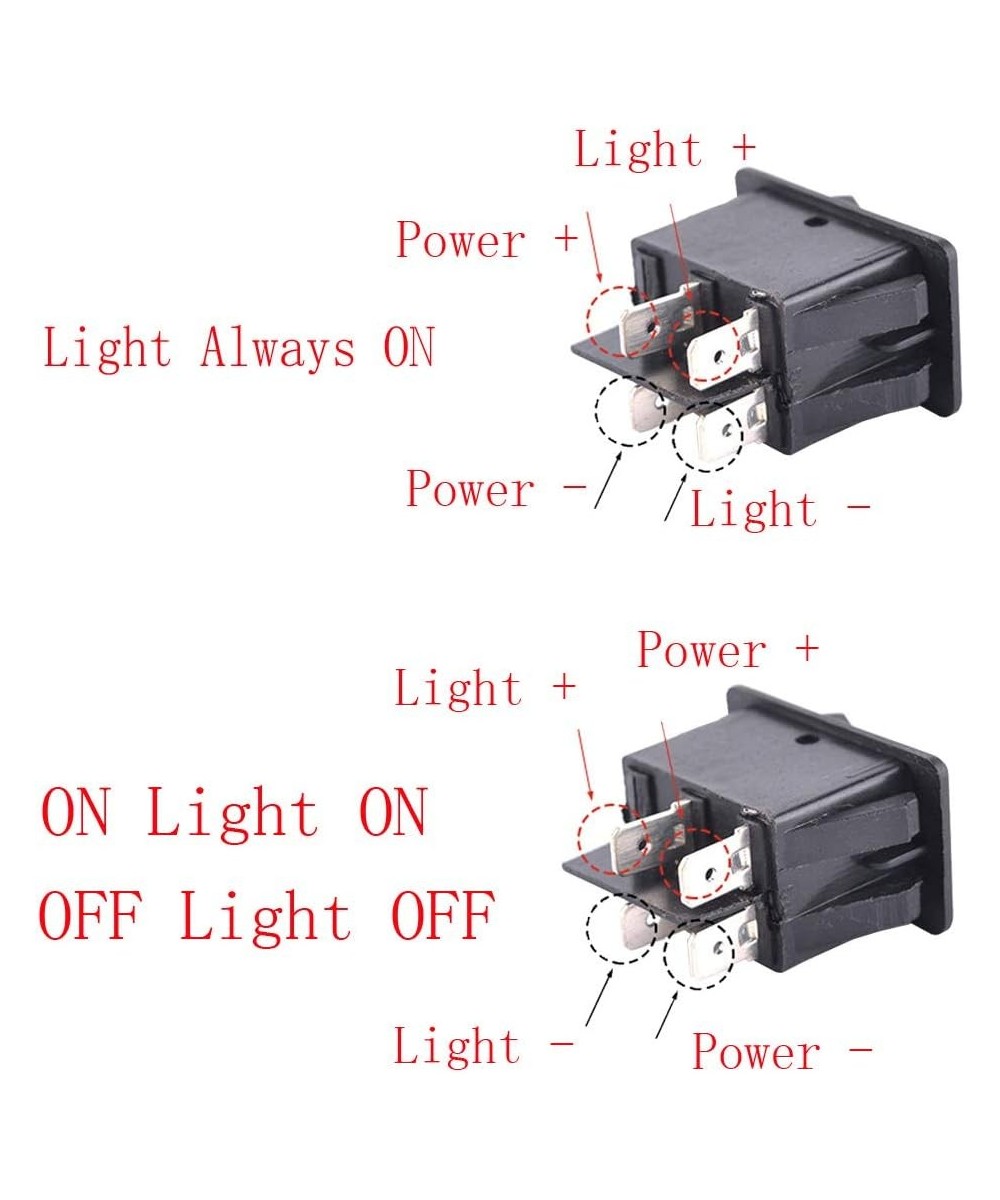 Interruptor para luces con indicador LED  12V 35A  ASW-17D Rojo/Amarillo/Azul