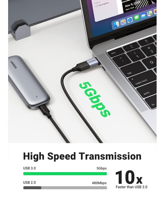 Adaptador OTG USB-C macho a USB 3.0 hembra UGREEN