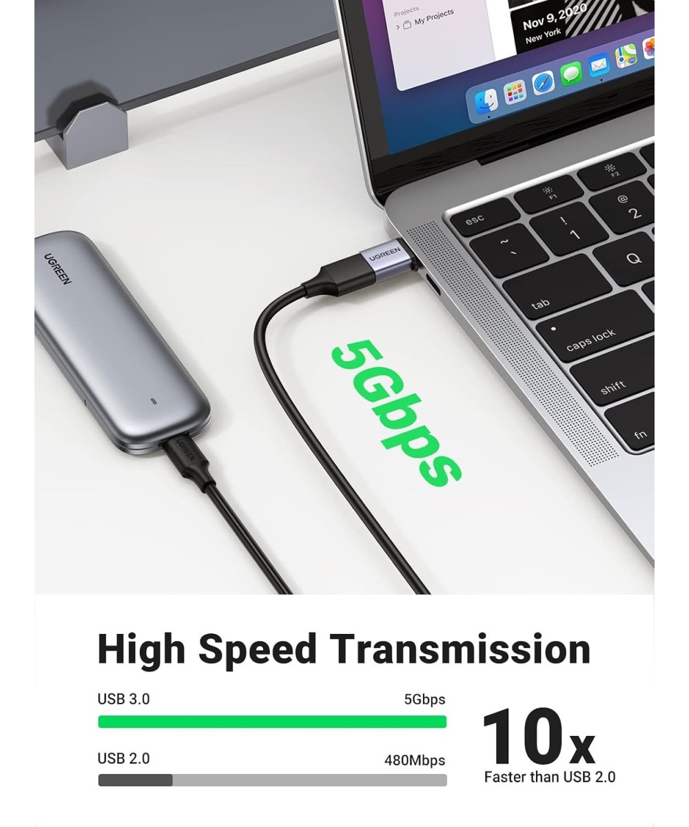 Adaptador OTG USB-C macho a USB 3.0 hembra UGREEN