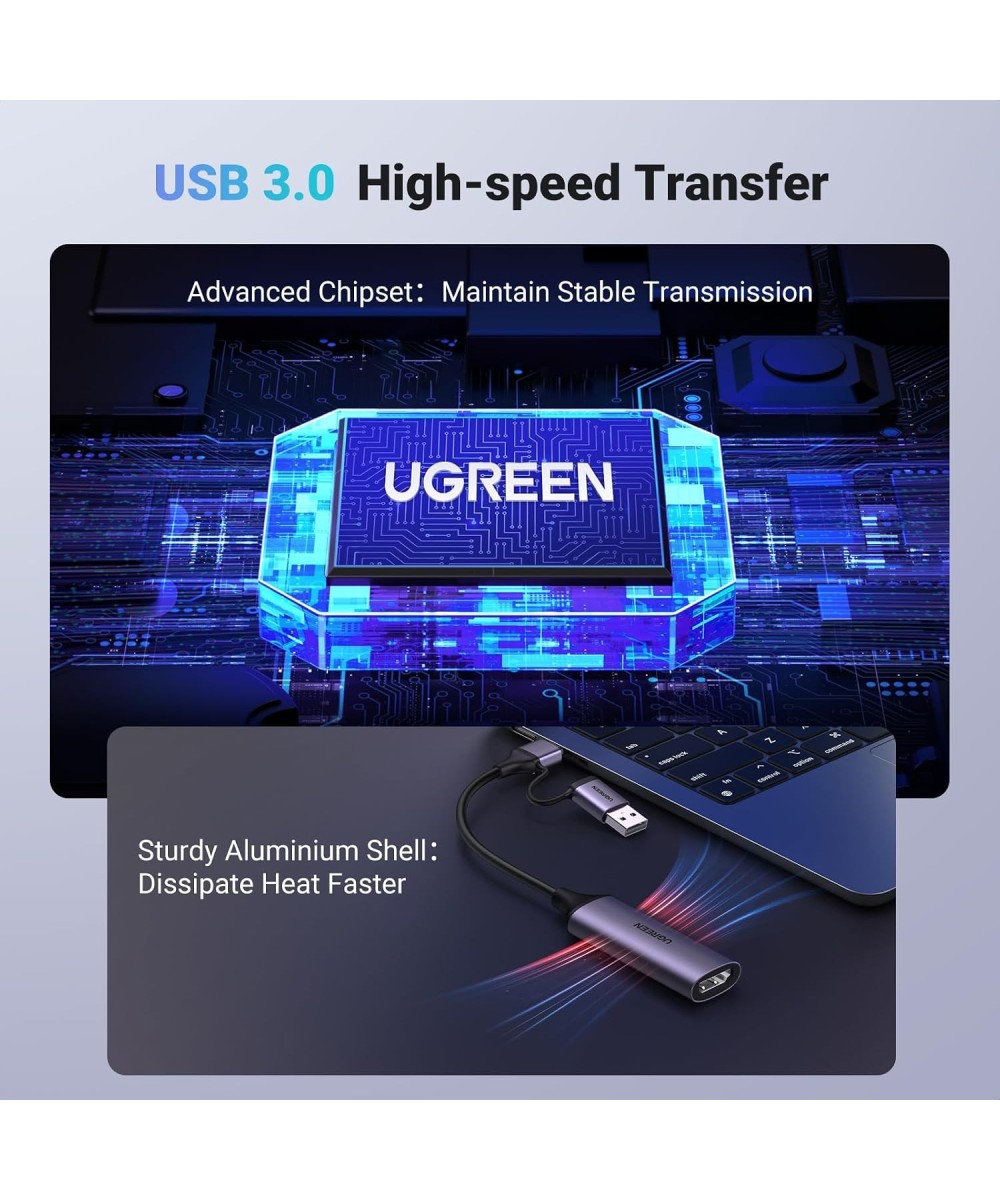 capturadora de vIdeo 4K HDMI a USB-A / USB-C 1080P UGREEN