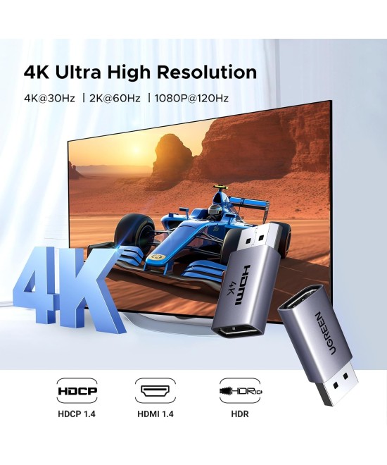 Adaptador de Display Port DP a HDMI 4K UGREEN