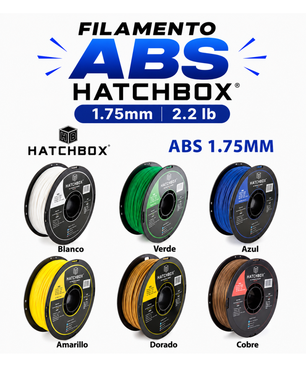Filamento ABS Hatchbox 1.75MM 2.2LBS