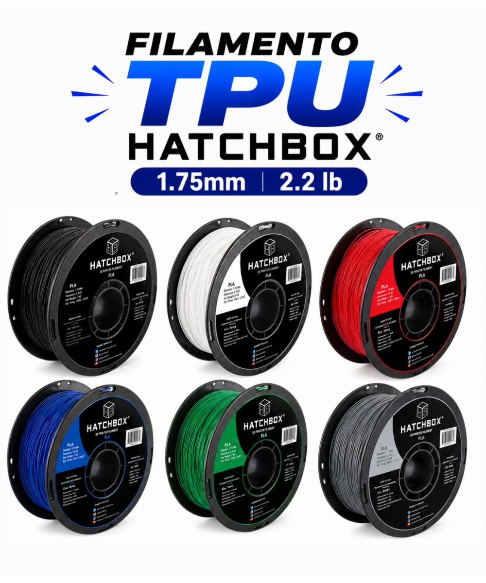 Filamento TPU Hatchbox 1.75mm 2.2 lb