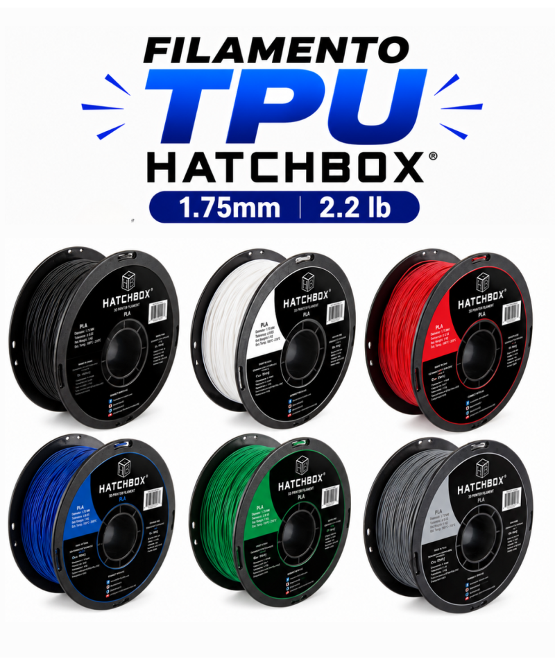Filamento TPU Hatchbox 1.75mm 2.2 lb