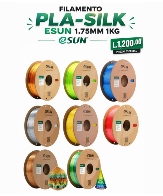 FILAMENTO PLA-SILK ESUN 1.75MM 1KG