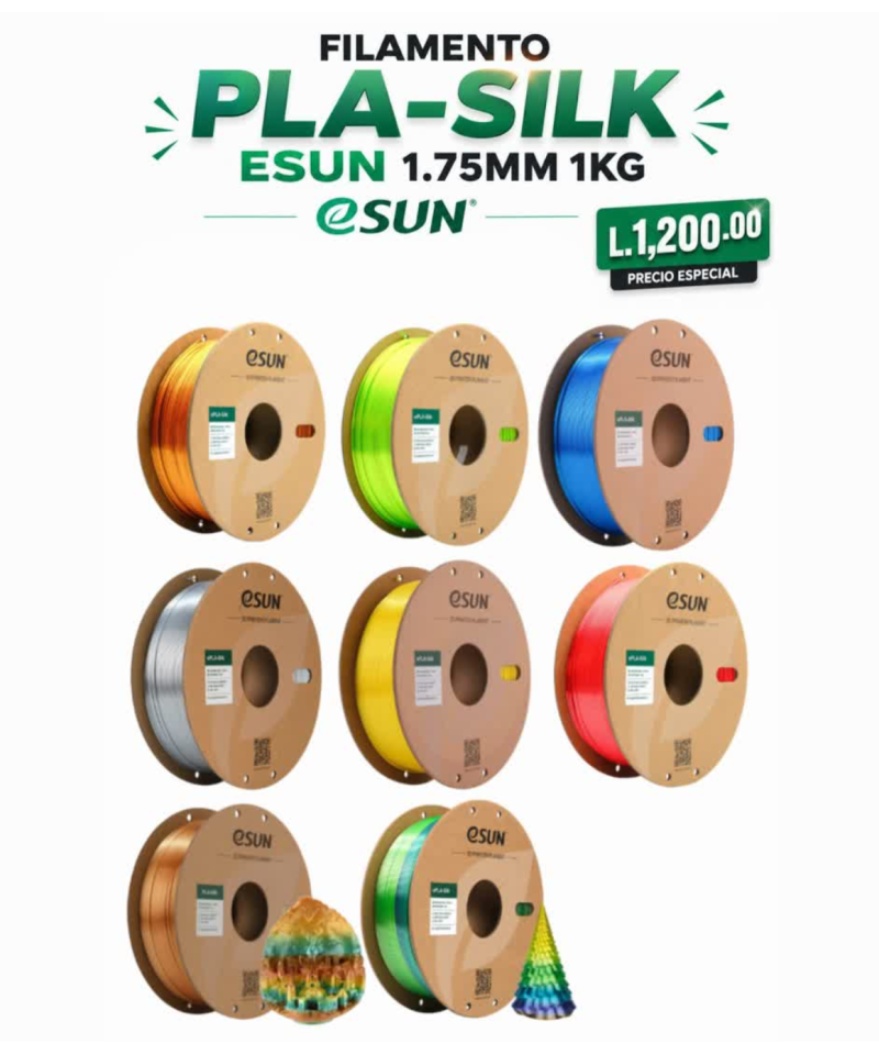 FILAMENTO PLA-SILK ESUN 1.75MM 1KG