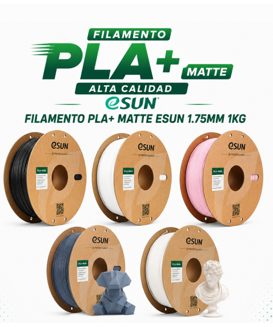 FILAMENTO PLA+ MATTE ESUN 1.75MM 1KG