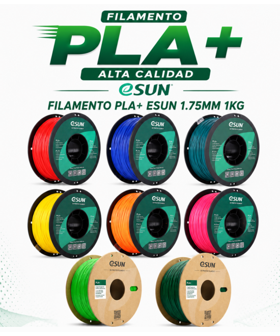 FILAMENTO PLA+ ESUN 1.75MM 1KG