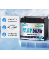 Bateria recargable de litio 12V 50AH HRBE ENERGY