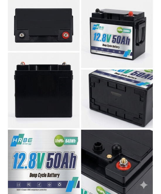 Bateria recargable de litio 12V 50AH HRBE ENERGY