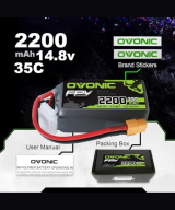 Bateria Tipo LiPo recargable 14.8V 35C 4S OVONIC 2200 MAH