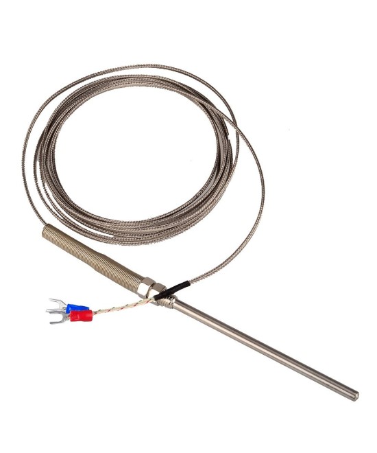 Sonda Termocupla Tipo K DE 100 mm Temperatura de -100C A 125C Cable 3 metros