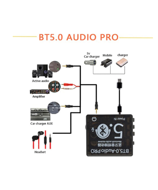 Modulo Bluetooth de Audio MP3 VHM-314 Negro 5.0 con case