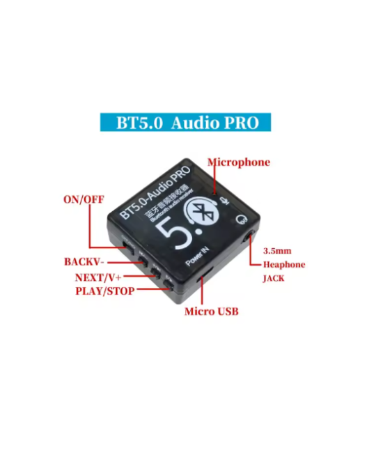 Modulo Bluetooth de Audio MP3 VHM-314 Negro 5.0 con case