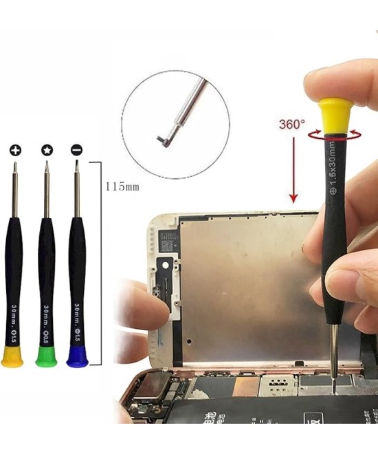 Juego de herramientas para reparación de telefonos moviles (25 piezas)