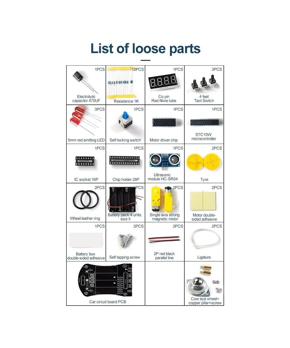 Kit de coche inteligente con sensor ultrasónico DIY