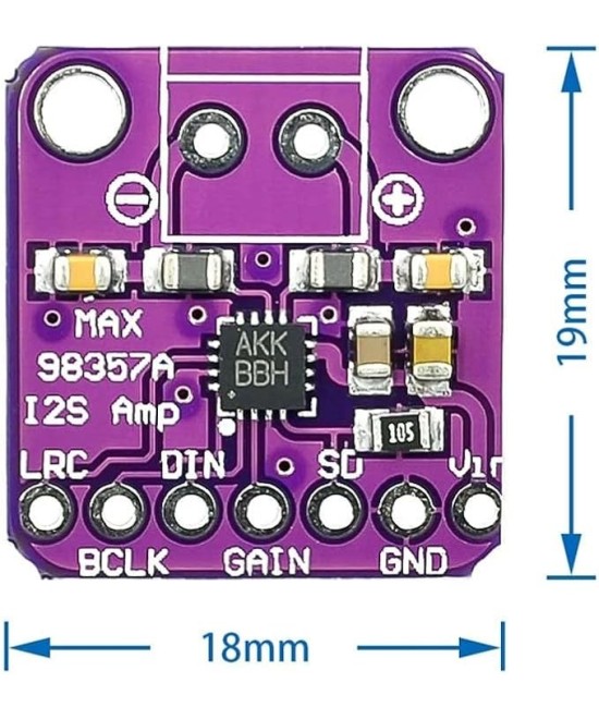Módulo amplificador de audio I2S MAX98357