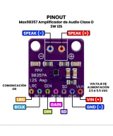 Módulo amplificador de audio I2S MAX98357